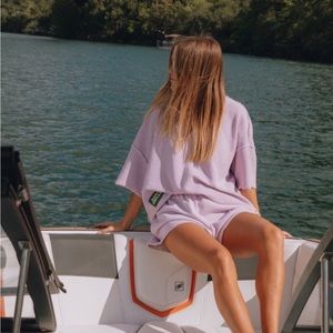 DAILY DRILLS CROPPED SLEEVE CREWNECK SET